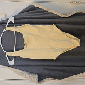 SHEIN Women's Cream Waist Snatching Body Suit Size M